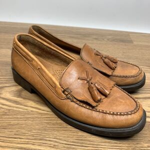 Bass Weejuns Marietta II Shoes Womens 8M Leather Loafers Tassel Kiltie Moccasin